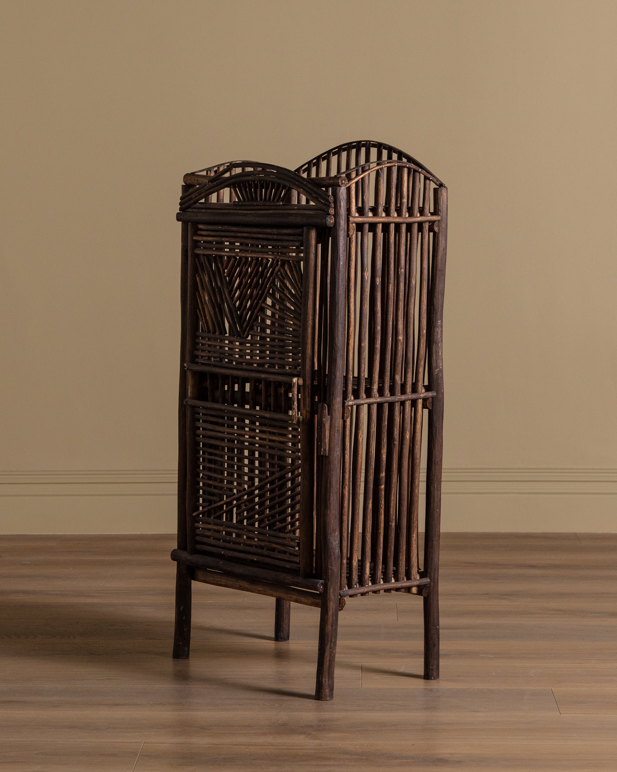 1950s Adirondack Twig Style Accent Cabinet