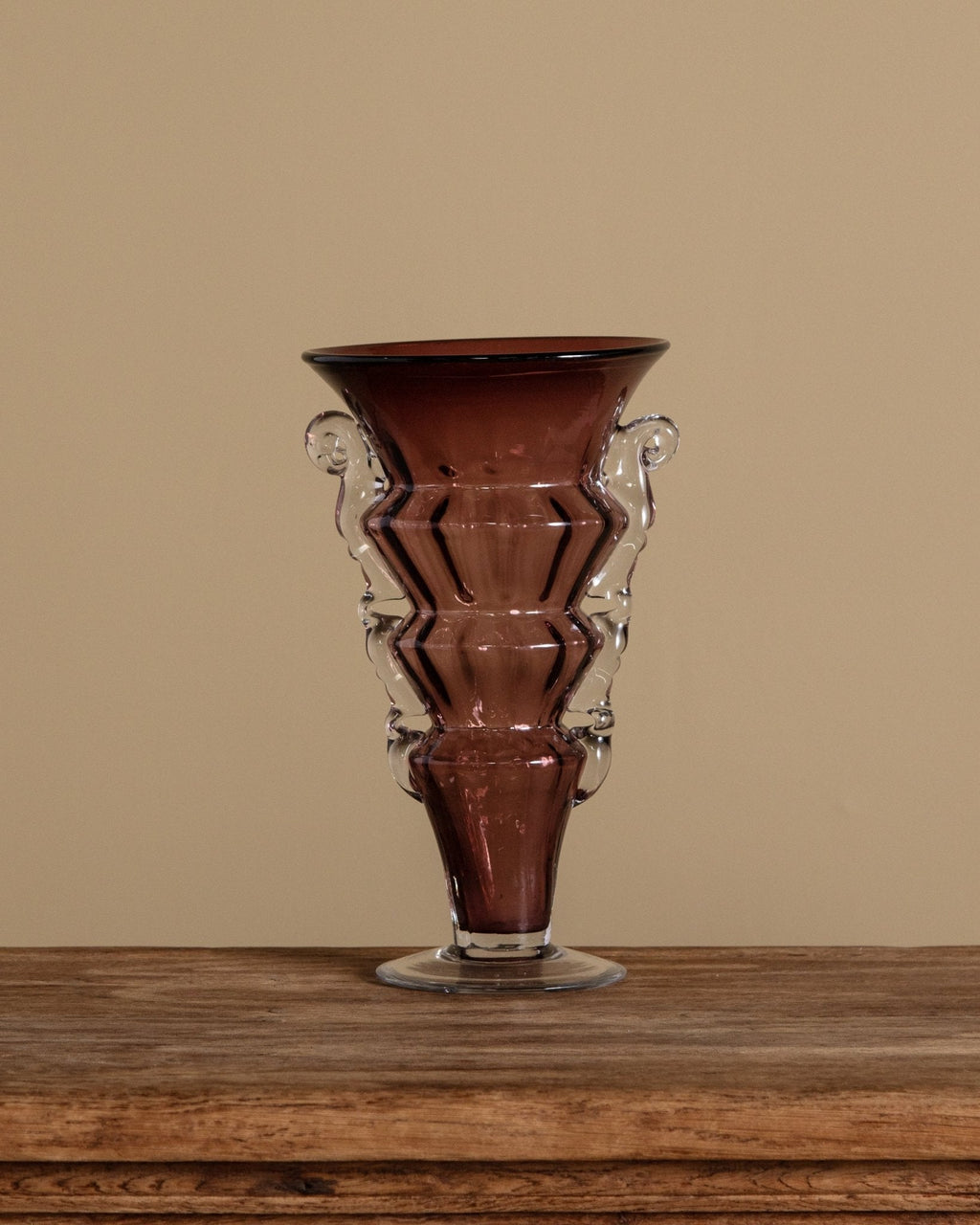 Tiered Vase in Amethyst Murano Glass