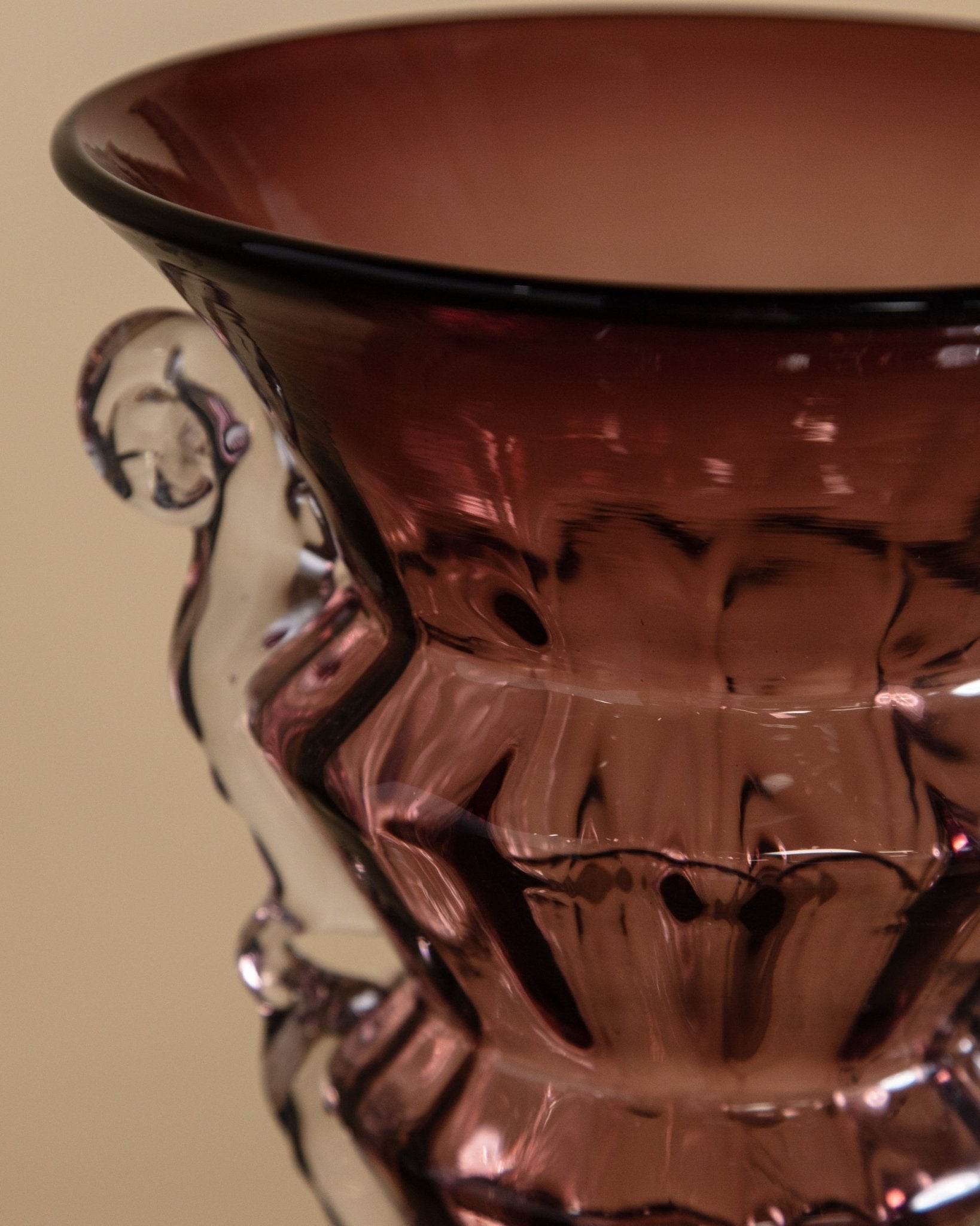 Tiered Vase in Amethyst Murano Glass