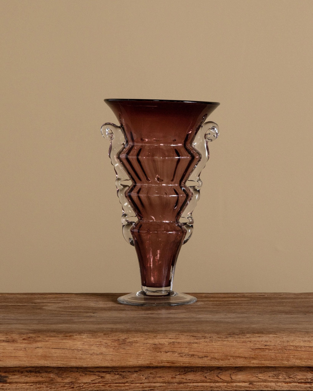 Tiered Vase in Amethyst Murano Glass