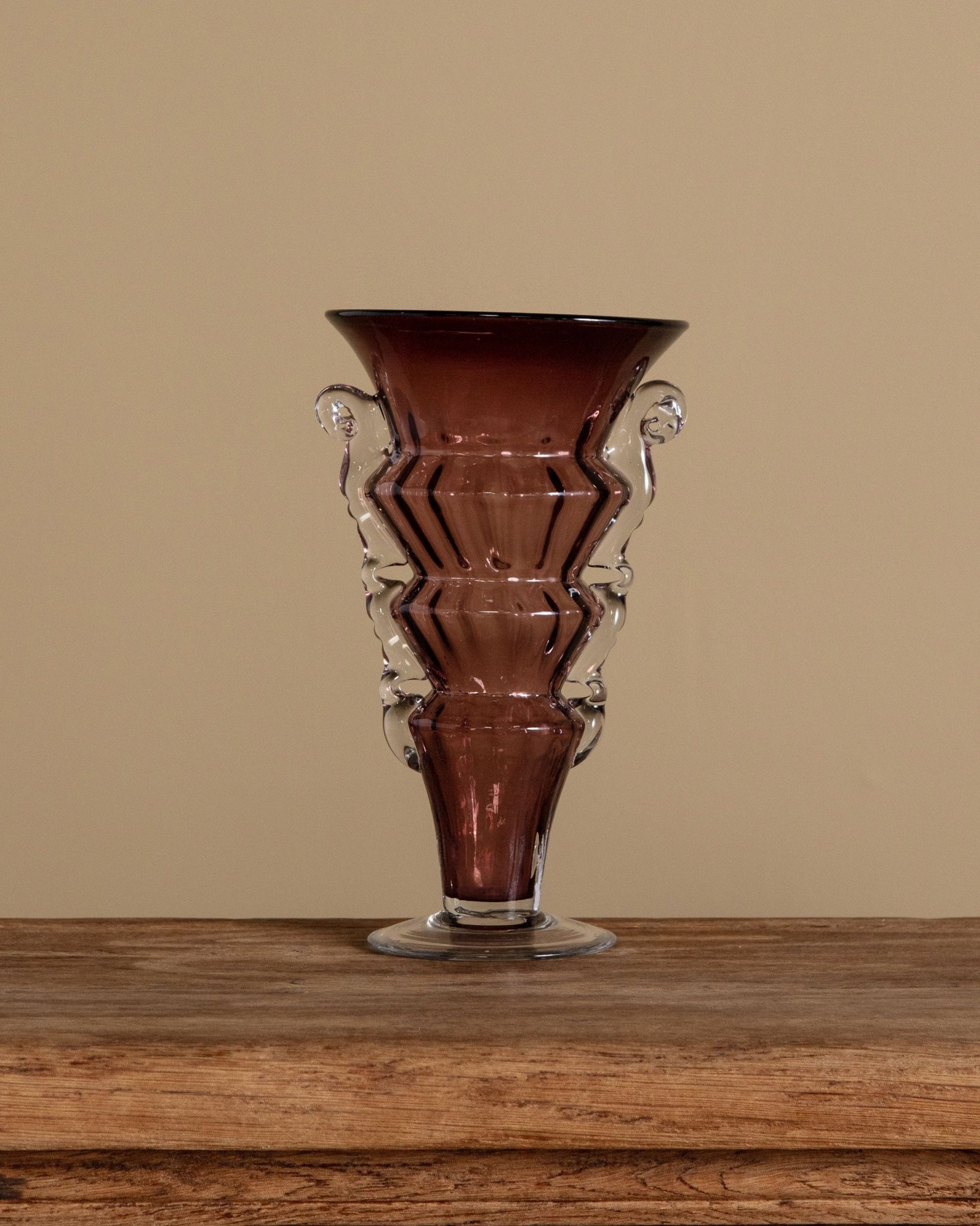 Tiered Vase in Amethyst Murano Glass