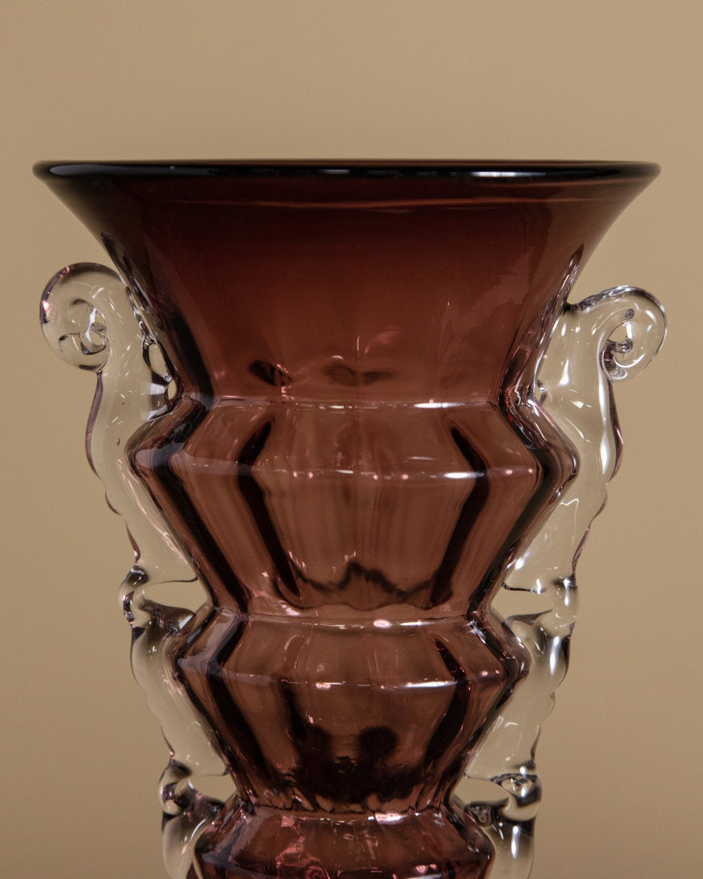 Tiered Vase in Amethyst Murano Glass