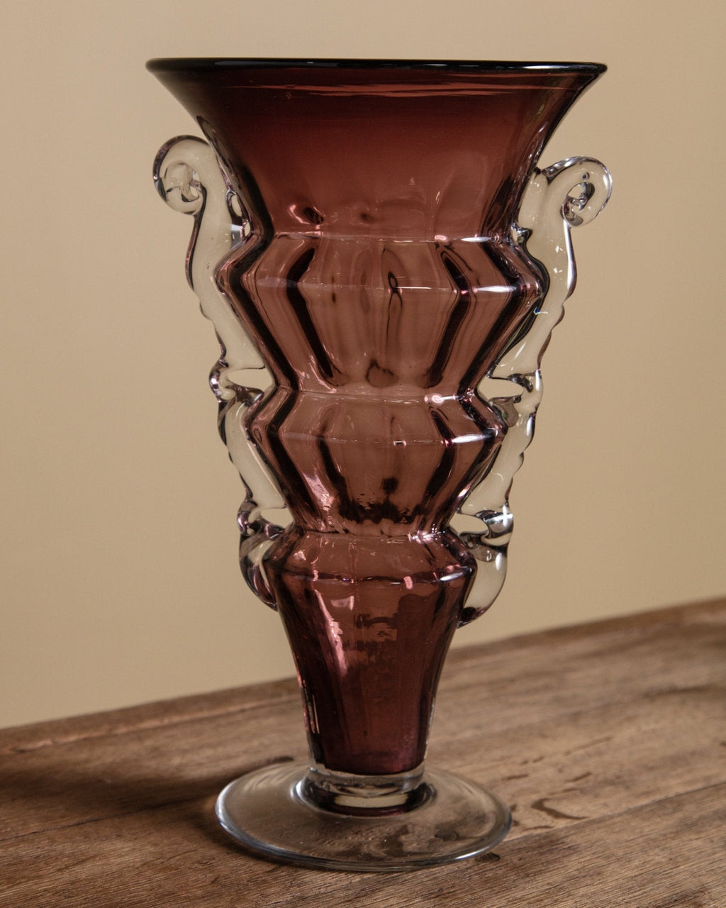 Tiered Vase in Amethyst Murano Glass