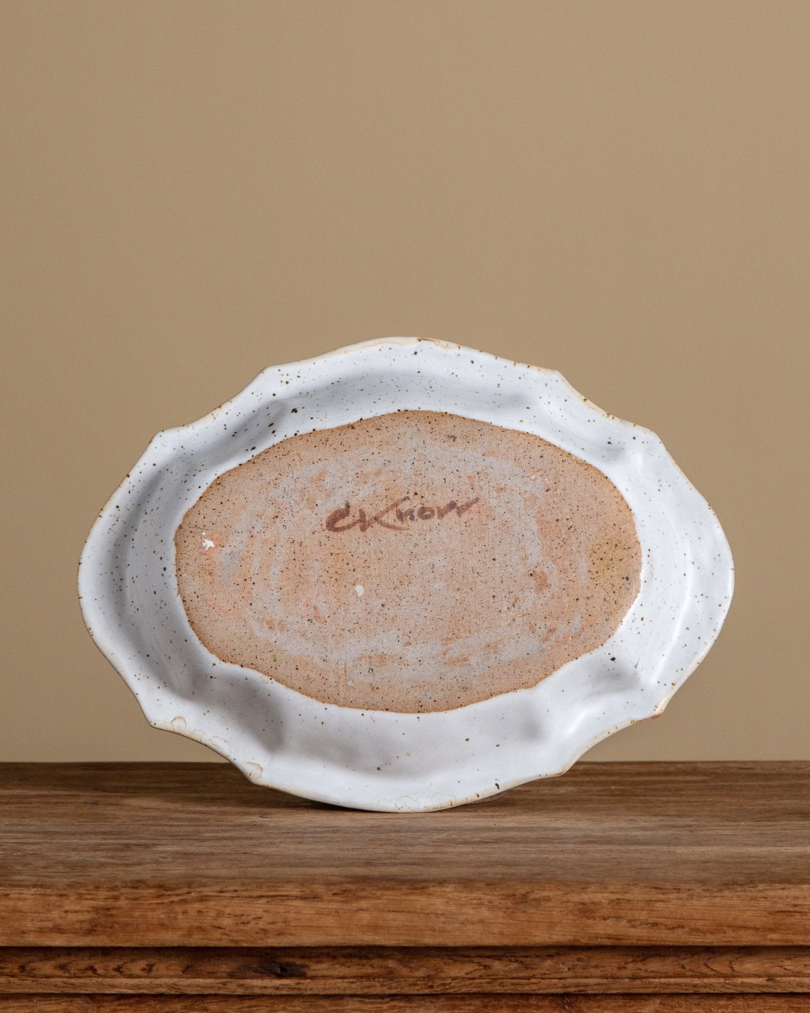 Signed Hand-Painted Fish-Shaped Serving Platter