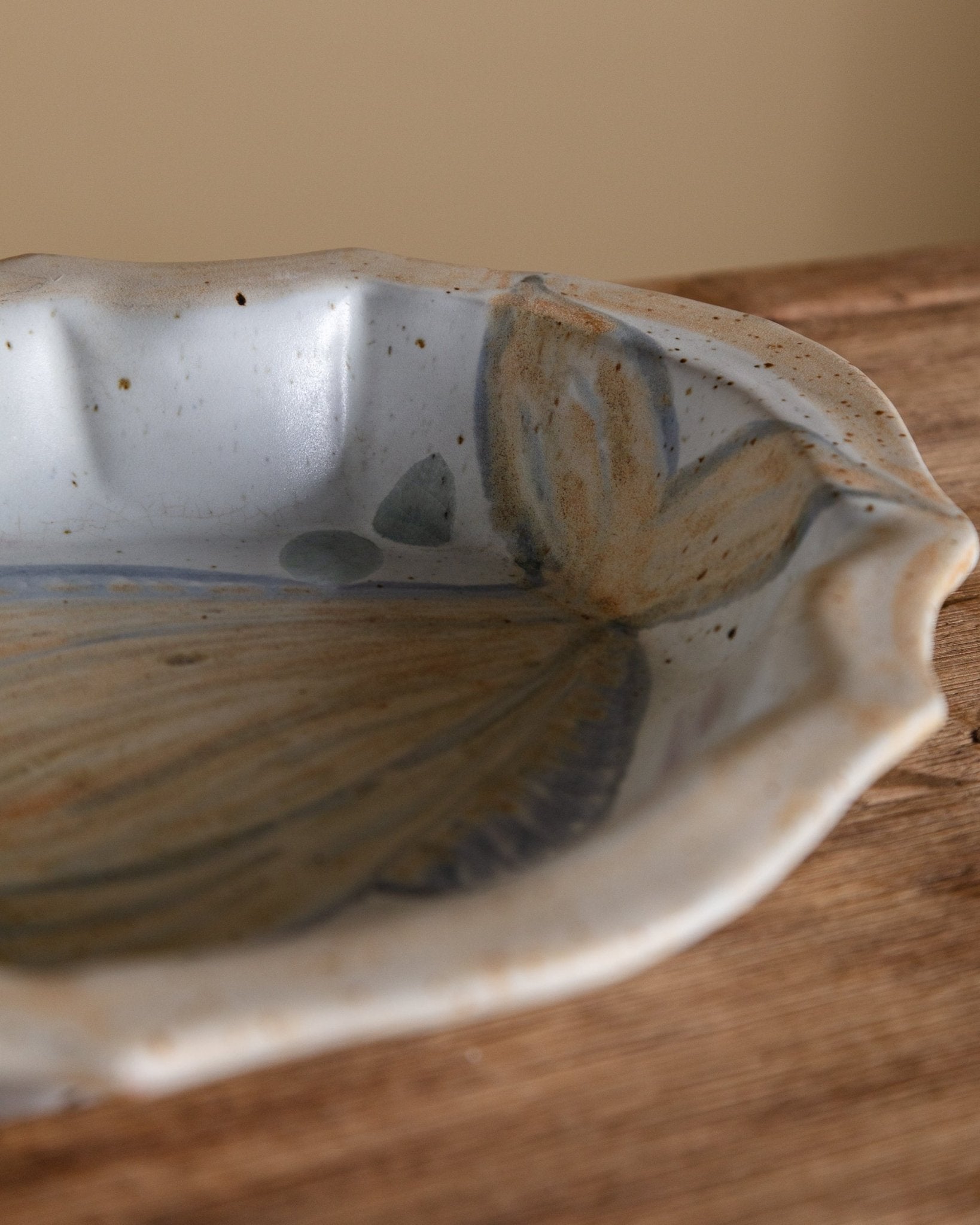 Signed Hand-Painted Fish-Shaped Serving Platter