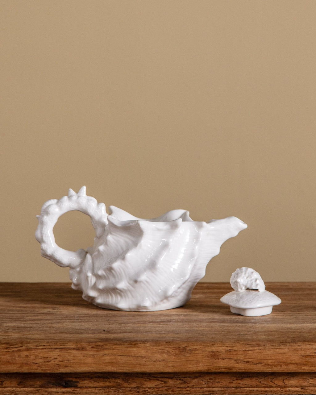 Ceramic Teapot with Seashell Design