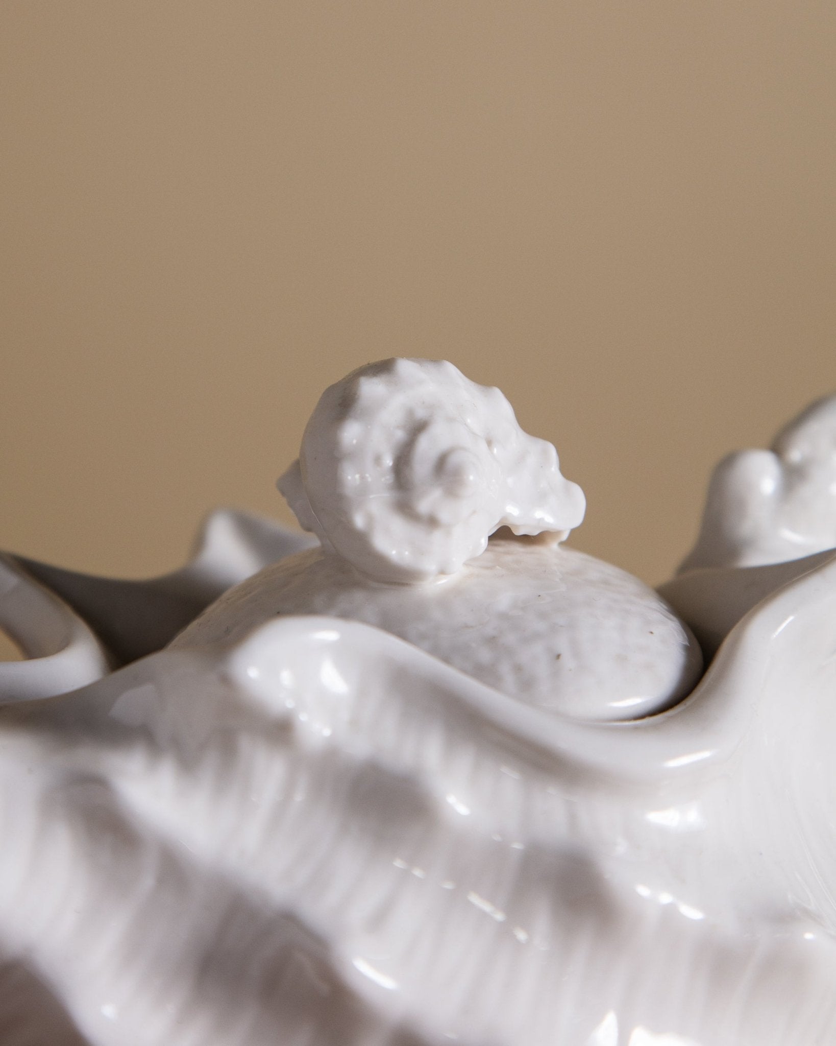 Ceramic Teapot with Seashell Design