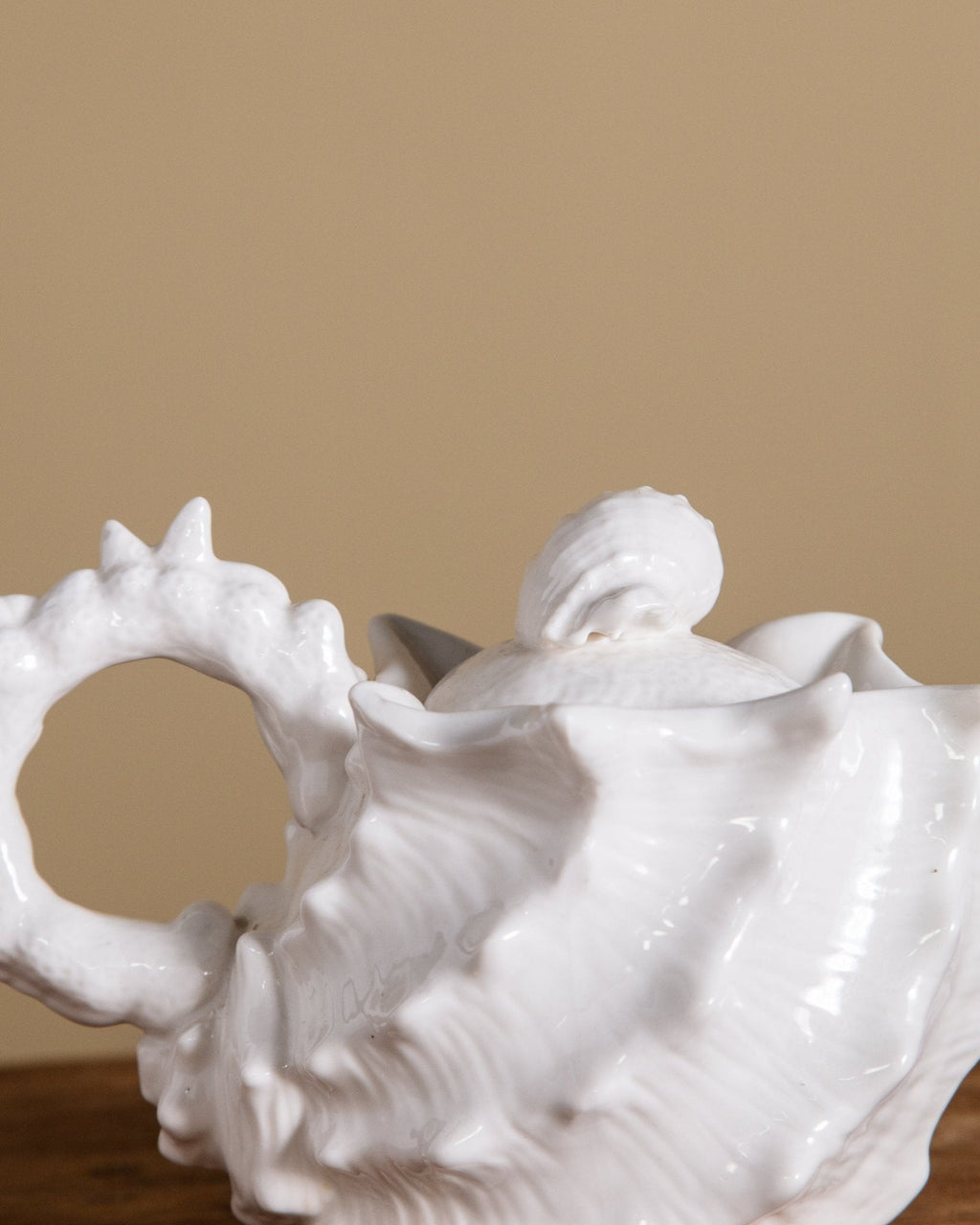 Ceramic Teapot with Seashell Design