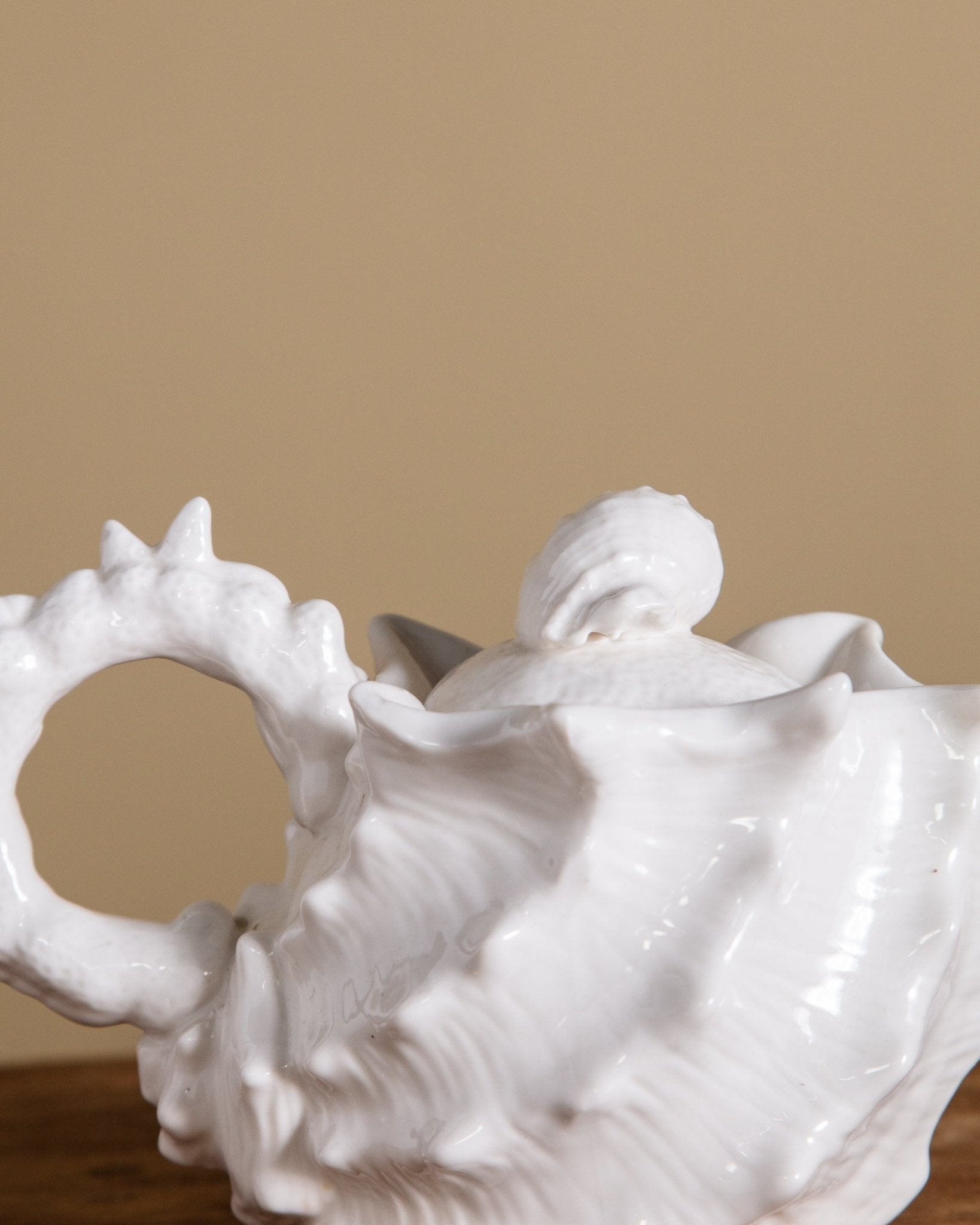 Ceramic Teapot with Seashell Design